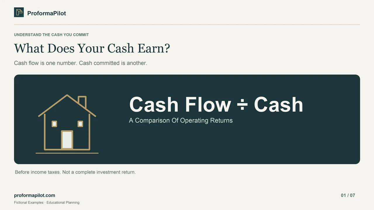 What Does Your Cash Earn?: Cash flow is one number. Cash committed is another.